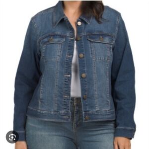 Jones & Co  Jones New York.  3X NWT DENIM TRUCKER JACKET.  PLUS Stretch